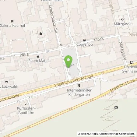 Standortübersicht der Tankstelle Stadtwerke Heidelberg Energie GmbH in 69117 Heidelberg