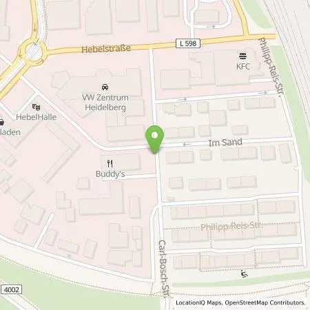 Standortübersicht der Tankstelle Stadtwerke Heidelberg Energie GmbH in 69115 Heidelberg