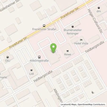 Standortübersicht der Tankstelle ALDI SÜD Immobilienverwaltungs-GmbH & Co. oHG in 65239 Hochheim am Main