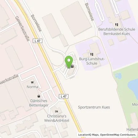 Standortübersicht der Tankstelle Moselland eG - Winzergenossenschaft in 54470 Bernkastel-Kues