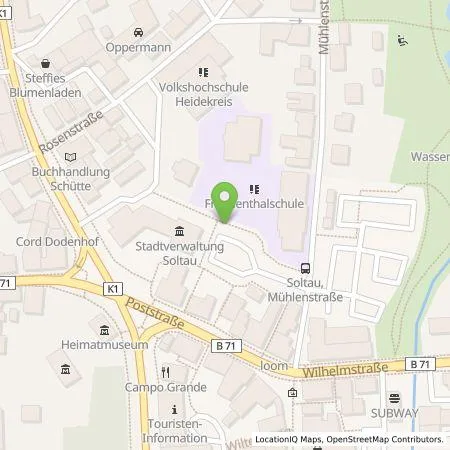 Standortübersicht der Tankstelle Stadtwerke Soltau GmbH & Co.KG in 29614 Soltau