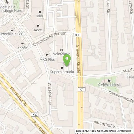 Standortübersicht der Tankstelle Stadtwerke Münster GmbH in 48149 Münster