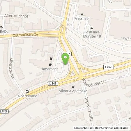 Standortübersicht der Tankstelle Stadtwerke Münster GmbH in 48145 Münster