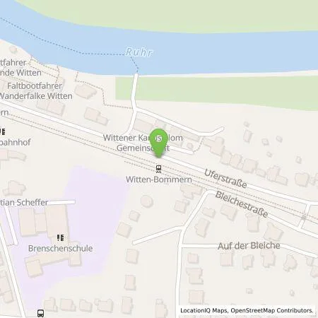 Standortübersicht der Tankstelle Stadtwerke Witten Energielösungen GmbH in 58452 Witten