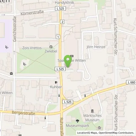 Standortübersicht der Tankstelle Stadtwerke Witten Energielösungen GmbH in 58452 Witten