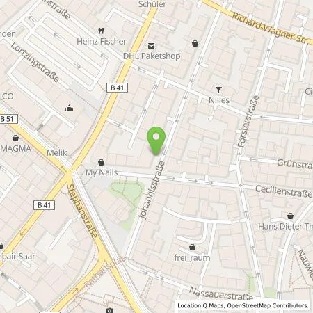 Standortübersicht der Tankstelle Energie SaarLorLux AG in 66111 Saarbrücken