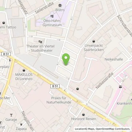 Standortübersicht der Tankstelle Energie SaarLorLux AG in 66111 Saarbrücken