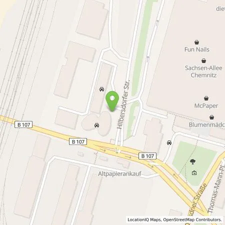 Standortübersicht der Tankstelle eins energie in sachsen GmbH & Co. KG in 09131 Chemnitz