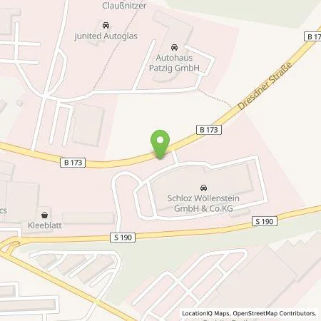 Standortübersicht der Tankstelle eins energie in sachsen GmbH & Co. KG in 09599 Freiberg