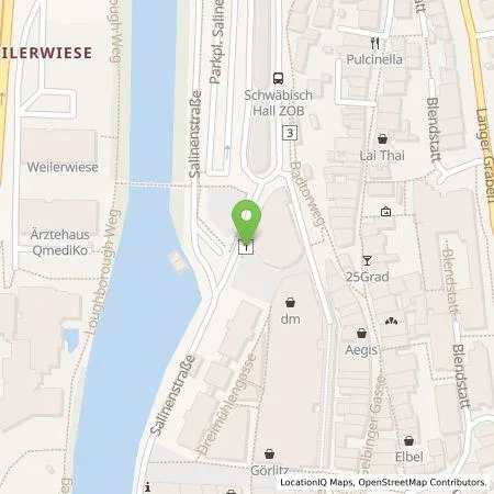 Standortübersicht der Tankstelle Haller Mobilität und Wärme GmbH in 74523 Schwäbisch Hall