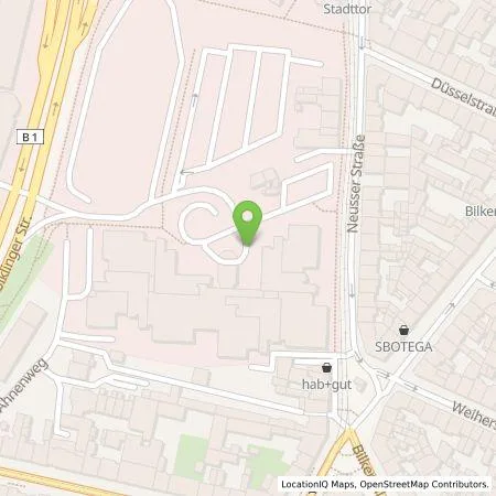 Standortübersicht der Tankstelle Sense Electra GmbH in 40219 Düsseldorf