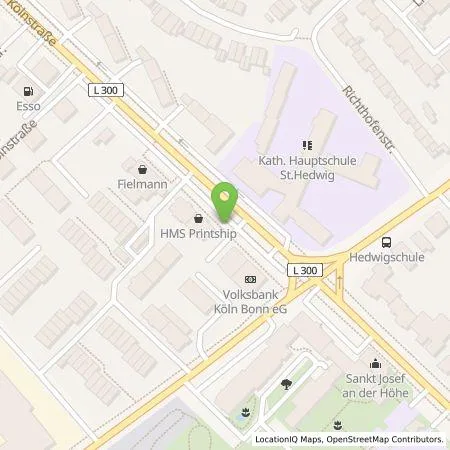 Standortübersicht der Tankstelle Energie- und Wasserversorgung Bonn/Rhein-Sieg GmbH in 53117 Bonn