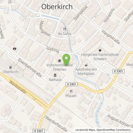 Standortübersicht der Tankstelle Stadtwerke Oberkirch GmbH in 77704 Oberkirch