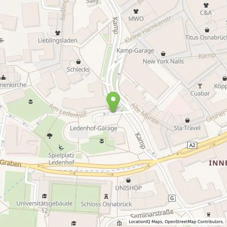 Standortübersicht der Tankstelle Osnabrücker Parkstätten-Betriebsgesellschaft mbH in 49074 Osnabrück