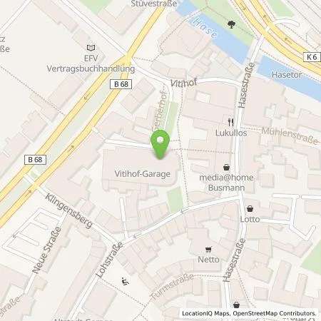 Standortübersicht der Tankstelle Osnabrücker Parkstätten-Betriebsgesellschaft mbH in 49074 Osnabrück