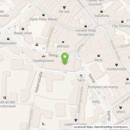 Standortübersicht der Tankstelle Osnabrücker Parkstätten-Betriebsgesellschaft mbH in 49074 Osnabrück