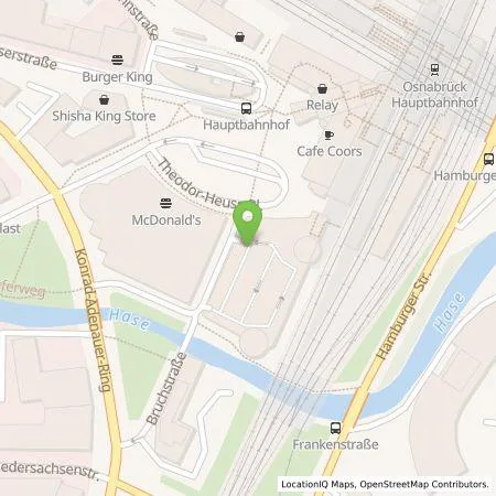 Standortübersicht der Tankstelle Osnabrücker Parkstätten-Betriebsgesellschaft mbH in 49074 Osnabrück