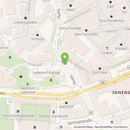 Standortübersicht der Tankstelle Osnabrücker Parkstätten-Betriebsgesellschaft mbH in 49074 Osnabrück