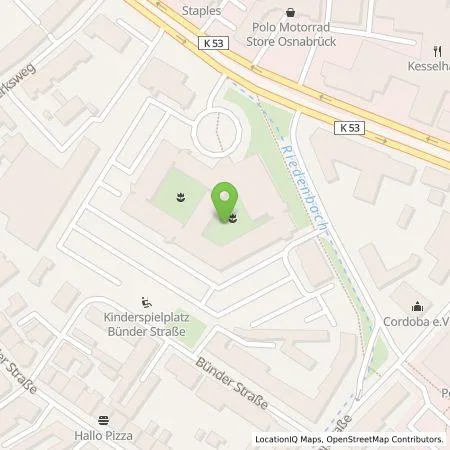 Standortübersicht der Tankstelle Osnabrücker Parkstätten-Betriebsgesellschaft mbH in 49074 Osnabrück