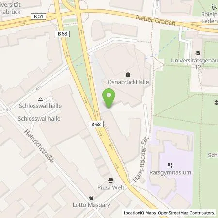 Standortübersicht der Tankstelle Osnabrücker Parkstätten-Betriebsgesellschaft mbH in 49074 Osnabrück