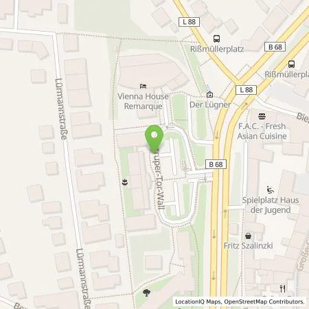 Standortübersicht der Tankstelle Osnabrücker Parkstätten-Betriebsgesellschaft mbH in 49076 Osnabrück