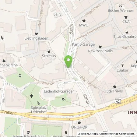 Standortübersicht der Tankstelle Osnabrücker Parkstätten-Betriebsgesellschaft mbH in 49074 Osnabrück