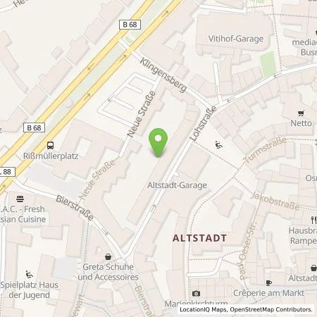 Standortübersicht der Tankstelle Osnabrücker Parkstätten-Betriebsgesellschaft mbH in 49074 Osnabrück