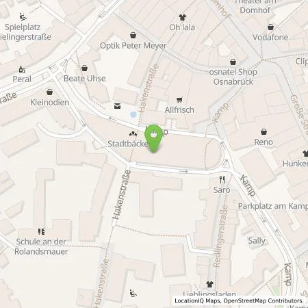 Standortübersicht der Tankstelle Osnabrücker Parkstätten-Betriebsgesellschaft mbH in 49075 Osnabrück