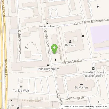 Standortübersicht der Tankstelle Stadtwerke Frankfurt (Oder) GmbH in 15230 Frankfurt (Oder)