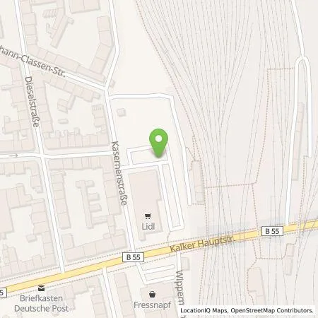 Standortübersicht der Tankstelle Lidl Dienstleistung GmbH & Co. KG in 51103 Köln