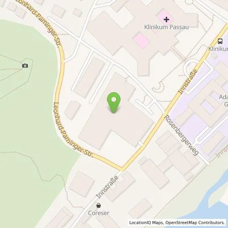 Standortübersicht der Tankstelle Klinikum Passau / Eigenbetrieb der Stadt Passau in 94032 Passau