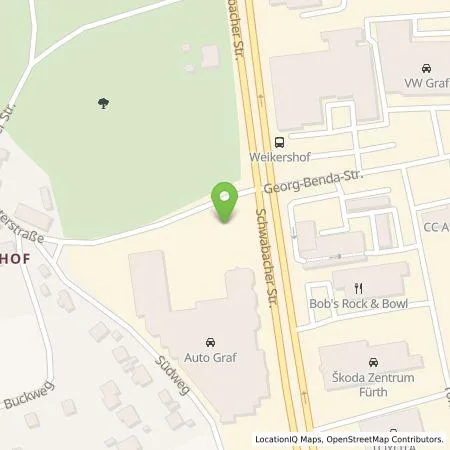 Standortübersicht der Tankstelle Mercedes- Benz AG - Niederlassung Nürnberg in 90763 Fürth