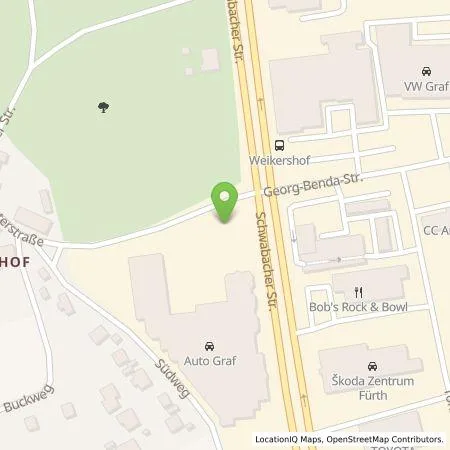 Standortübersicht der Tankstelle Mercedes- Benz AG - Niederlassung Nürnberg in 90763 Fürth