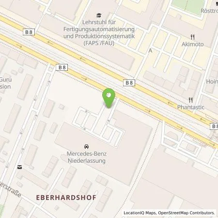 Standortübersicht der Tankstelle Mercedes- Benz AG - Niederlassung Nürnberg in 90429 Nürnberg