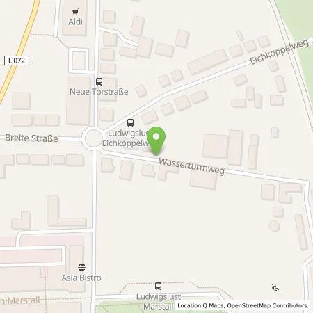 Standortübersicht der Tankstelle Stadtwerke Ludwigslust-Grabow GmbH in 19288 Ludwigslust