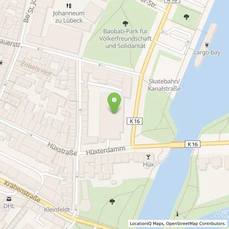 Standortübersicht der Tankstelle Stadtwerke Lübeck Energie GmbH in 23552 Lübeck