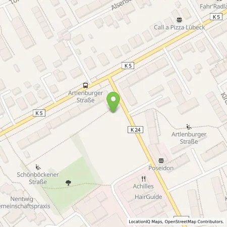 Standortübersicht der Tankstelle Stadtwerke Lübeck Energie GmbH in 23556 Lübeck