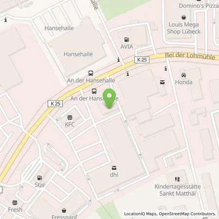 Standortübersicht der Tankstelle Stadtwerke Lübeck Energie GmbH in 23554 Lübeck