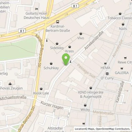 Standortübersicht der Tankstelle EnergieZukunft Hildesheim GmbH in 31134 Hildesheim