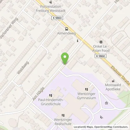 Standortübersicht der Tankstelle StromSpeicherMarkt GmbH in 79110 Freiburg im Breisgau