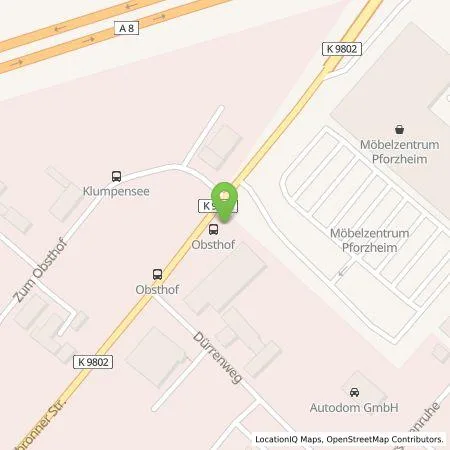 Standortübersicht der Tankstelle SWP Stadtwerke Pforzheim GmbH&Co.KG in 75177 Pforzheim