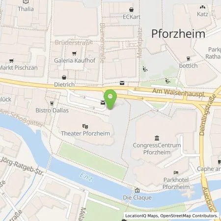 Standortübersicht der Tankstelle SWP Stadtwerke Pforzheim GmbH&Co.KG in 75172 Pforzheim