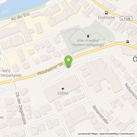 Standortübersicht der Tankstelle SWP Stadtwerke Pforzheim GmbH&Co.KG in 75223 Niefer (Öschelbronn)