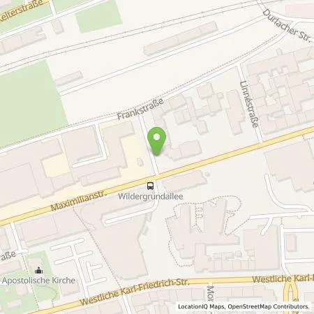 Standortübersicht der Tankstelle SWP Stadtwerke Pforzheim GmbH&Co.KG in 75172 Pforzheim