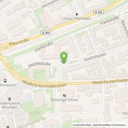 Standortübersicht der Tankstelle SWP Stadtwerke Pforzheim GmbH&Co.KG in 75172 Pforzheim
