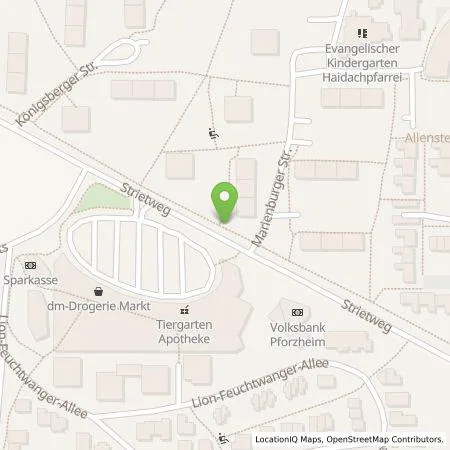 Standortübersicht der Tankstelle SWP Stadtwerke Pforzheim GmbH&Co.KG in 75181 Pforzheim