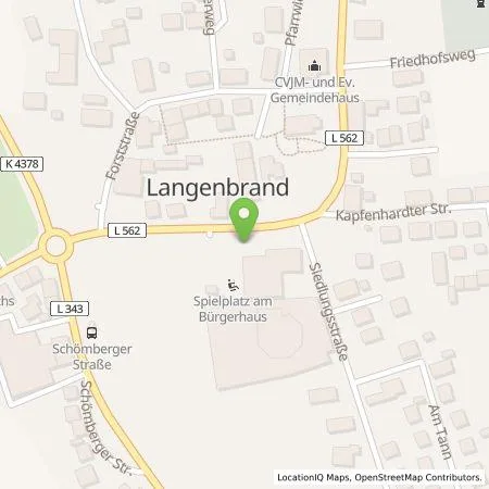 Standortübersicht der Tankstelle SWP Stadtwerke Pforzheim GmbH&Co.KG in 75328 Schömberg