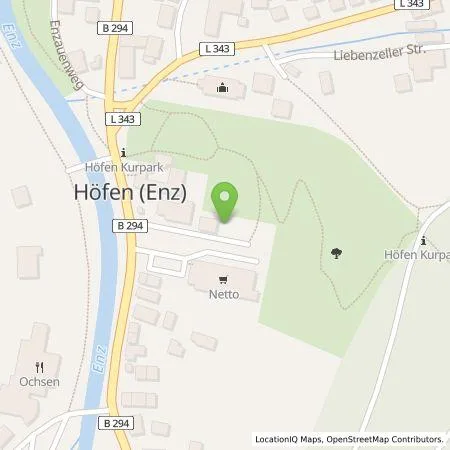 Standortübersicht der Tankstelle SWP Stadtwerke Pforzheim GmbH&Co.KG in 75339 Höfen an der Enz