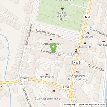 Standortübersicht der Tankstelle Stadtwerke Detmold GmbH in 32756 Detmold