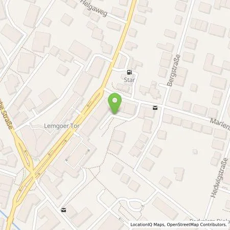 Standortübersicht der Tankstelle Stadtwerke Detmold GmbH in 32756 Detmold